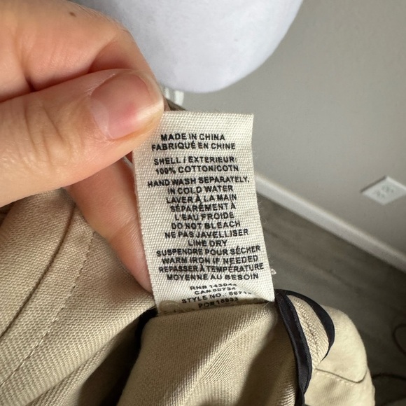 NWT Avec Les Filles Light Canvas Double Breasted Belted Trench Coat Womens M - Picture 7 of 7